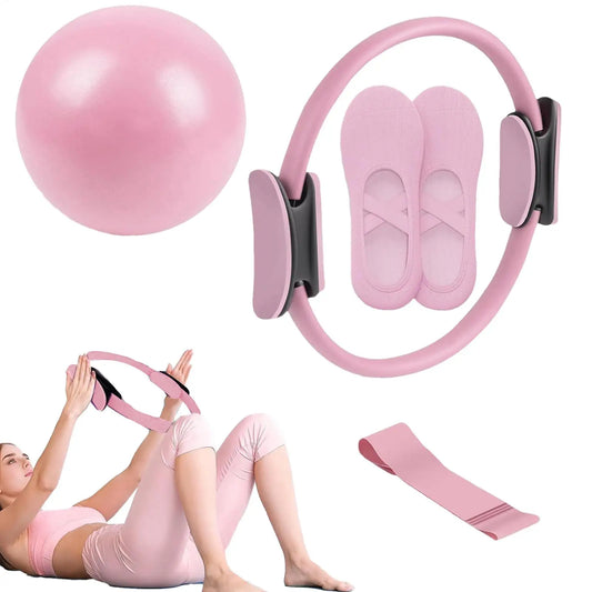 Pilates Complete Training Set – 4 in 1 Kit (Ring, Ball, Band & Socks)