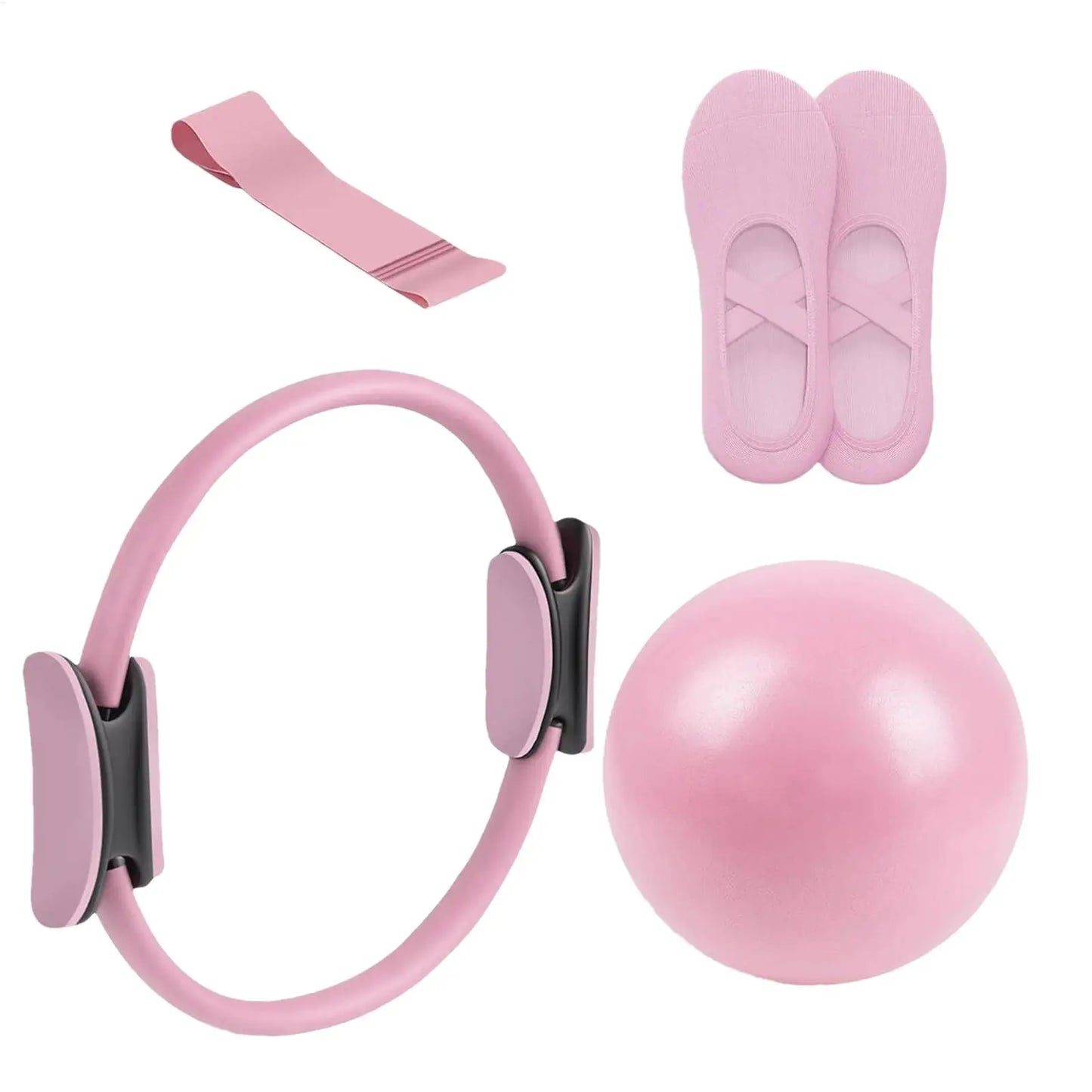 Pilates Complete Training Set – 4 in 1 Kit (Ring, Ball, Band & Socks)